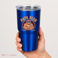 Papa Bear Bear Family Love Dad Father Daddy Cool Gift Tumbler thumb 2