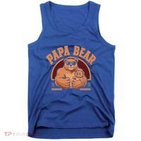 Papa Bear Bear Family Love Dad Father Daddy Cool Gift Tank Top thumb 0
