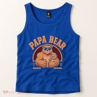Papa Bear Bear Family Love Dad Father Daddy Cool Gift Tank Top thumb 2