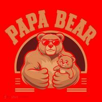 Papa Bear Bear Family Love Dad Father Daddy Cool Gift Santa Hat thumb 1