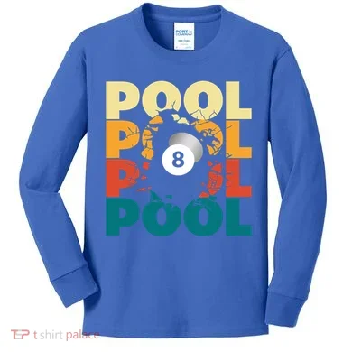 Pool Billiards Billiards Gift Kids Long Sleeve Shirt
