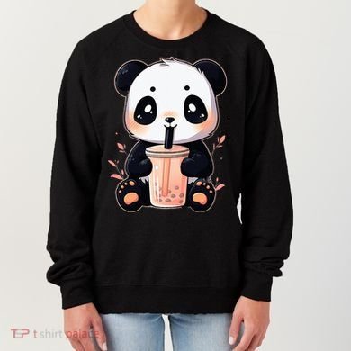 Panda Bear Boba Tea Bubble Tea Anime Kawaii  Women's Sweatshirt