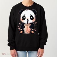 Panda Bear Boba Tea Bubble Tea Anime Kawaii  Women's Sweatshirt thumb 0