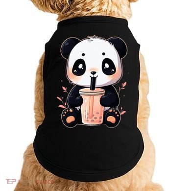 Panda Bear Boba Tea Bubble Tea Anime Kawaii  Doggie Tank