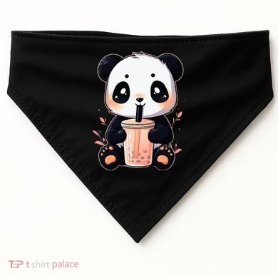 Panda Bear Boba Tea Bubble Tea Anime Kawaii  USA-Made Doggie Bandana