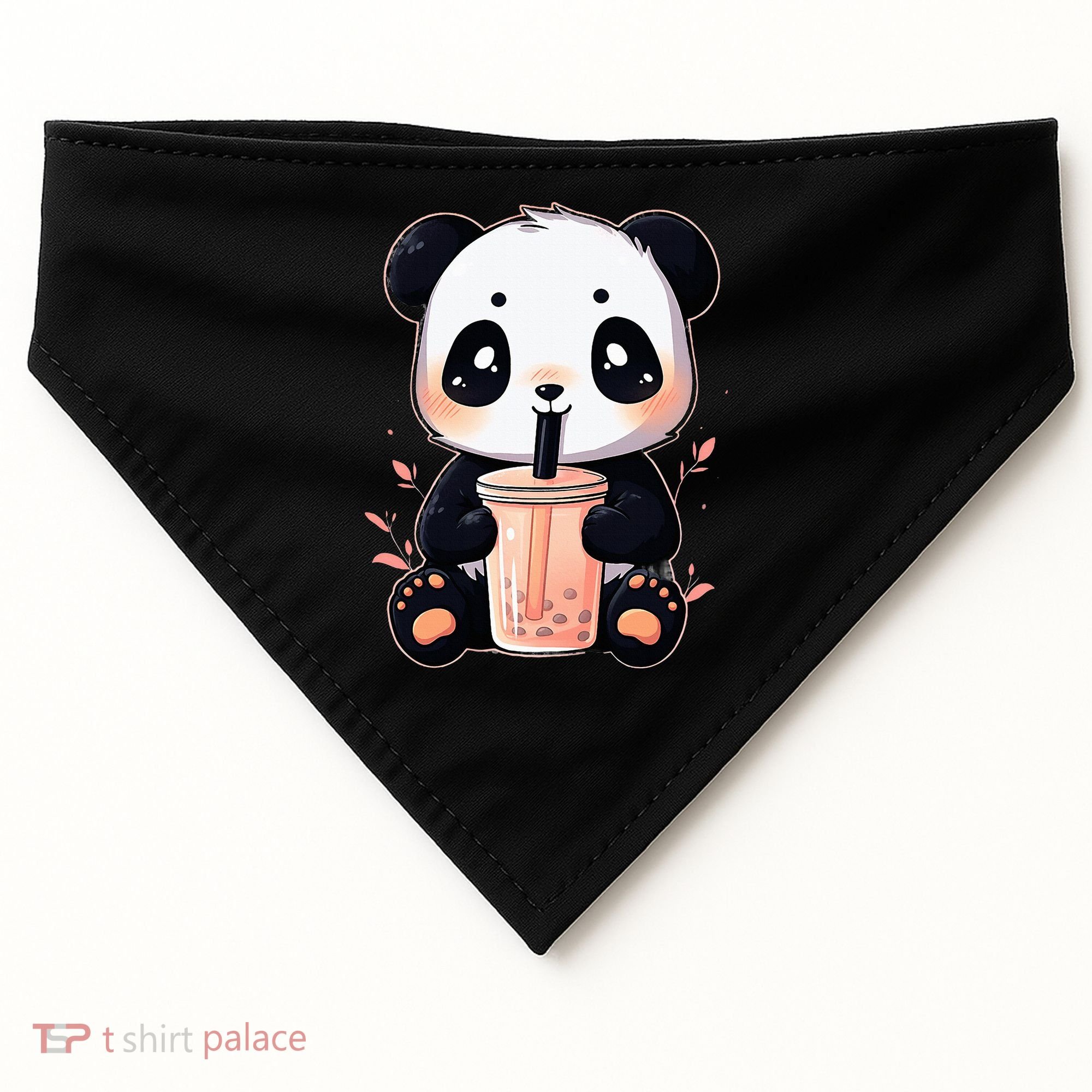 Panda Bear Boba Tea Bubble Tea Anime Kawaii  USA-Made Doggie Bandana