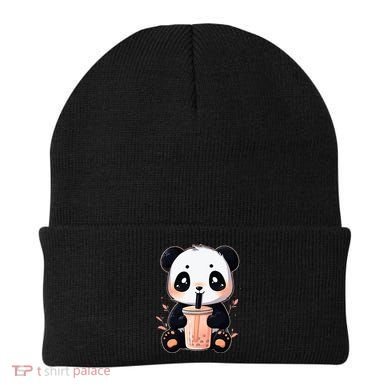 Panda Bear Boba Tea Bubble Tea Anime Kawaii  Beanie