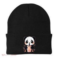 Panda Bear Boba Tea Bubble Tea Anime Kawaii  Beanie thumb 0