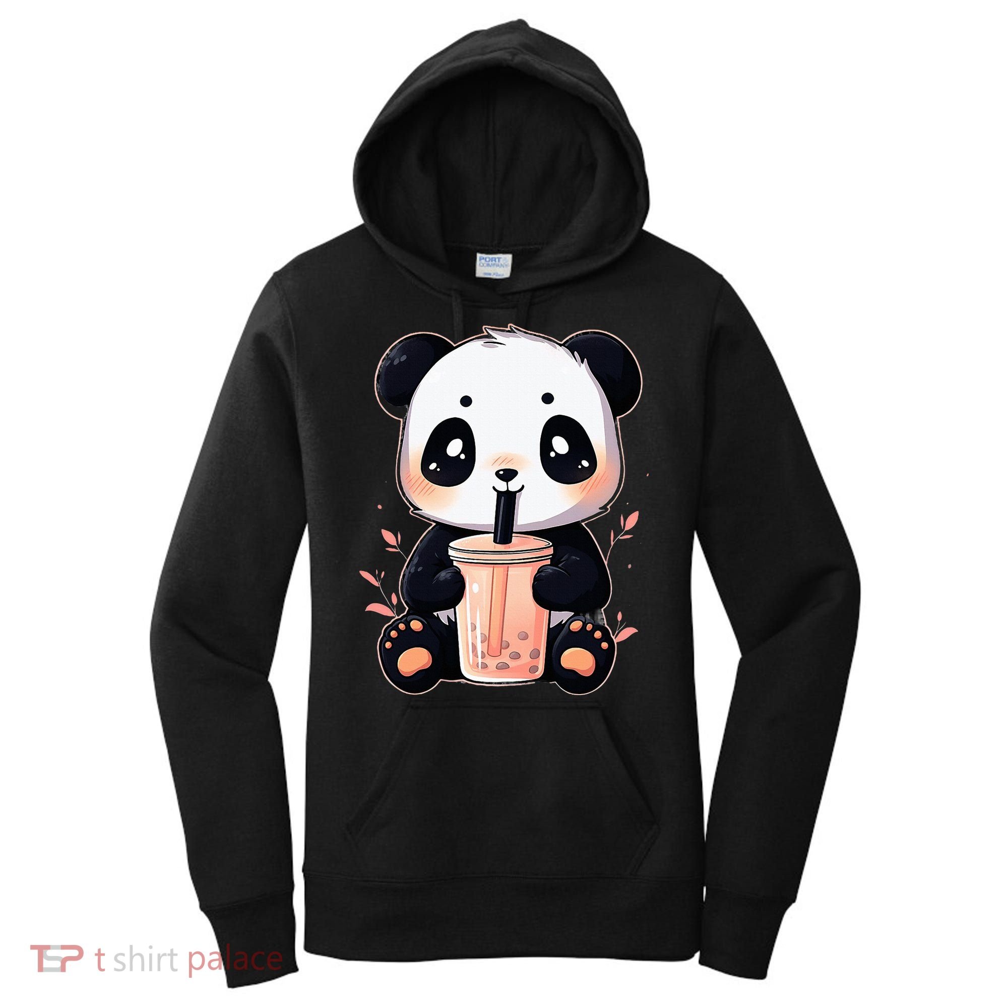Panda Bear Boba Tea Bubble Tea Anime Kawaii  Women's Hoodie