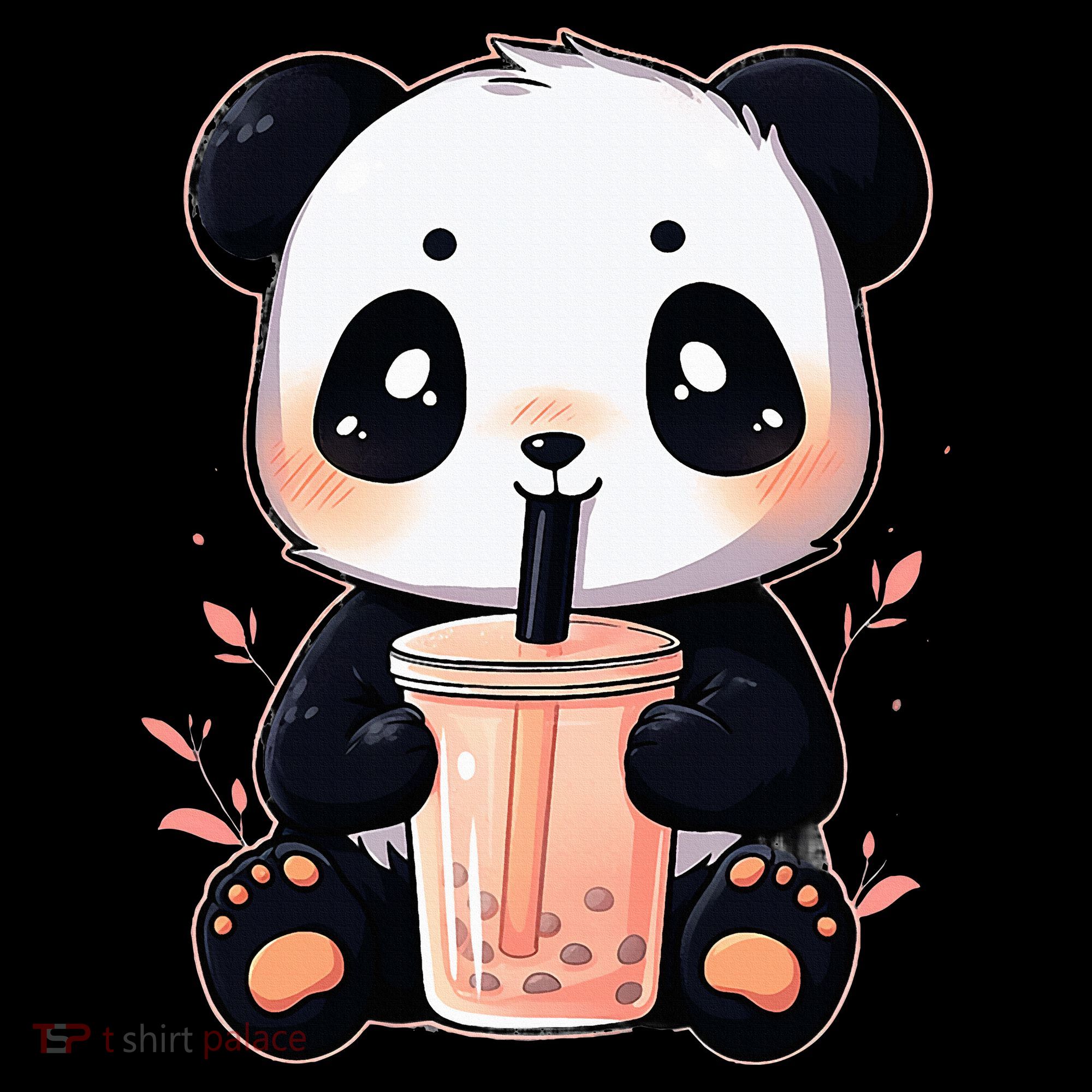Panda Bear Boba Tea Bubble Tea Anime Kawaii  Women's Hoodie