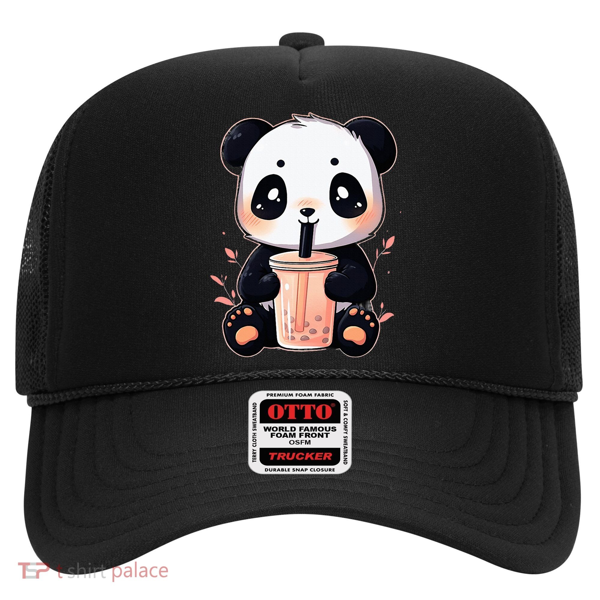Panda Bear Boba Tea Bubble Tea Anime Kawaii  Hat