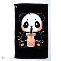 Panda Bear Boba Tea Bubble Tea Anime Kawaii  Golf Towel thumb 0