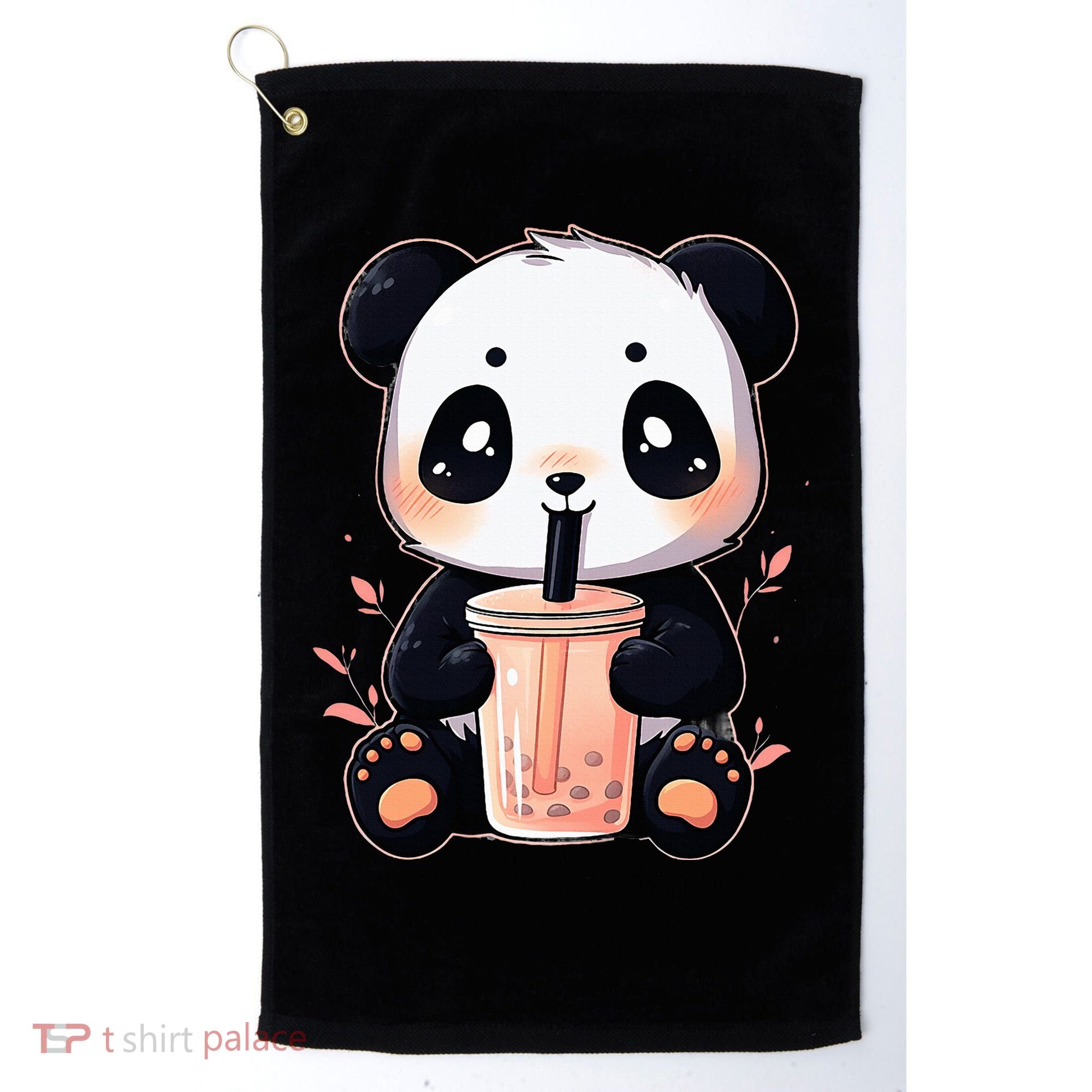 Panda Bear Boba Tea Bubble Tea Anime Kawaii  Golf Towel