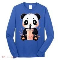 Panda Bear Boba Tea Bubble Tea Anime Kawaii  Long Sleeve Shirt thumb 0