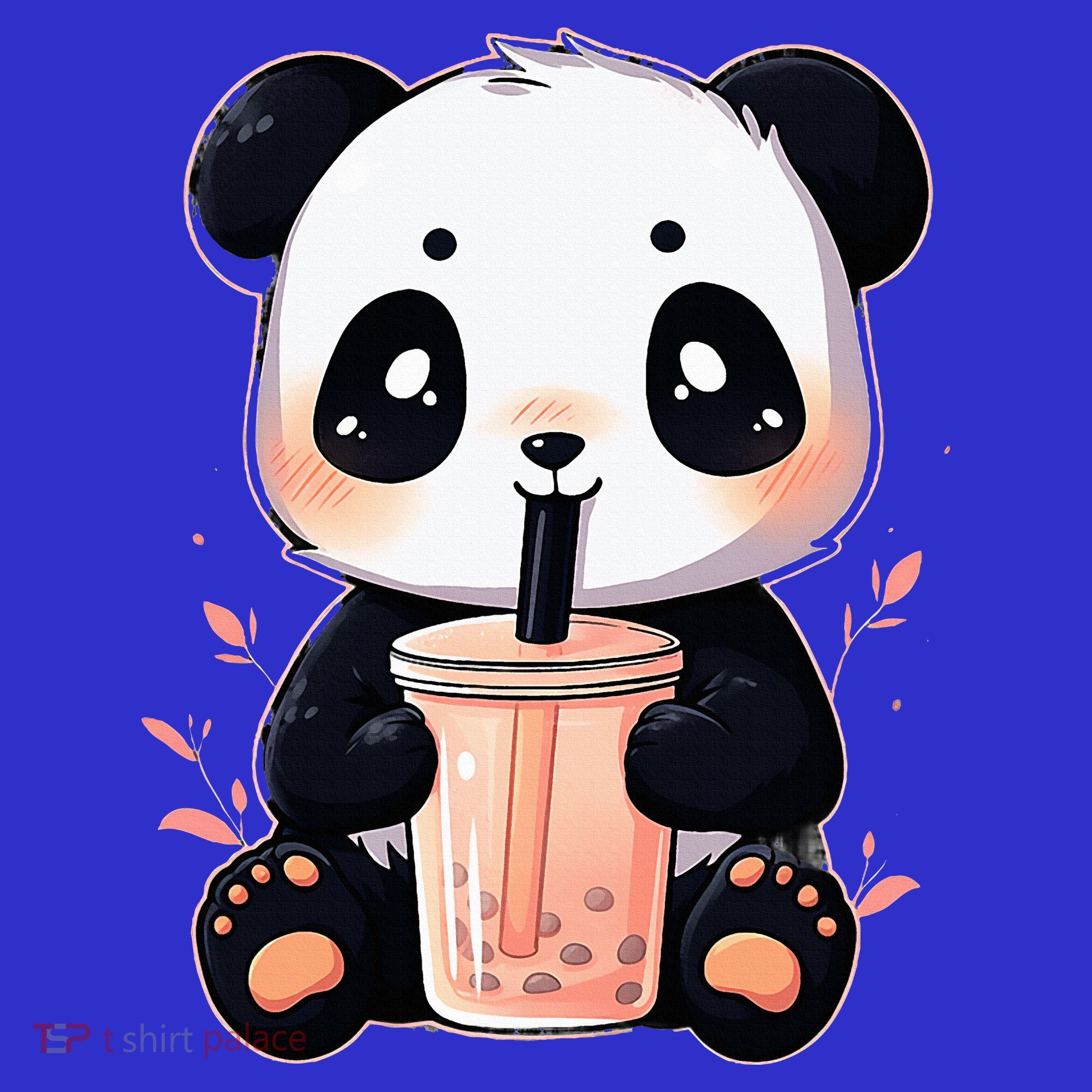 Panda Bear Boba Tea Bubble Tea Anime Kawaii  Apron