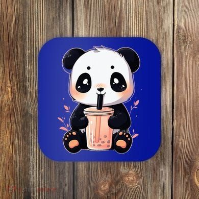 Panda Bear Boba Tea Bubble Tea Anime Kawaii  Coaster