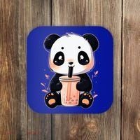Panda Bear Boba Tea Bubble Tea Anime Kawaii  Coaster thumb 0