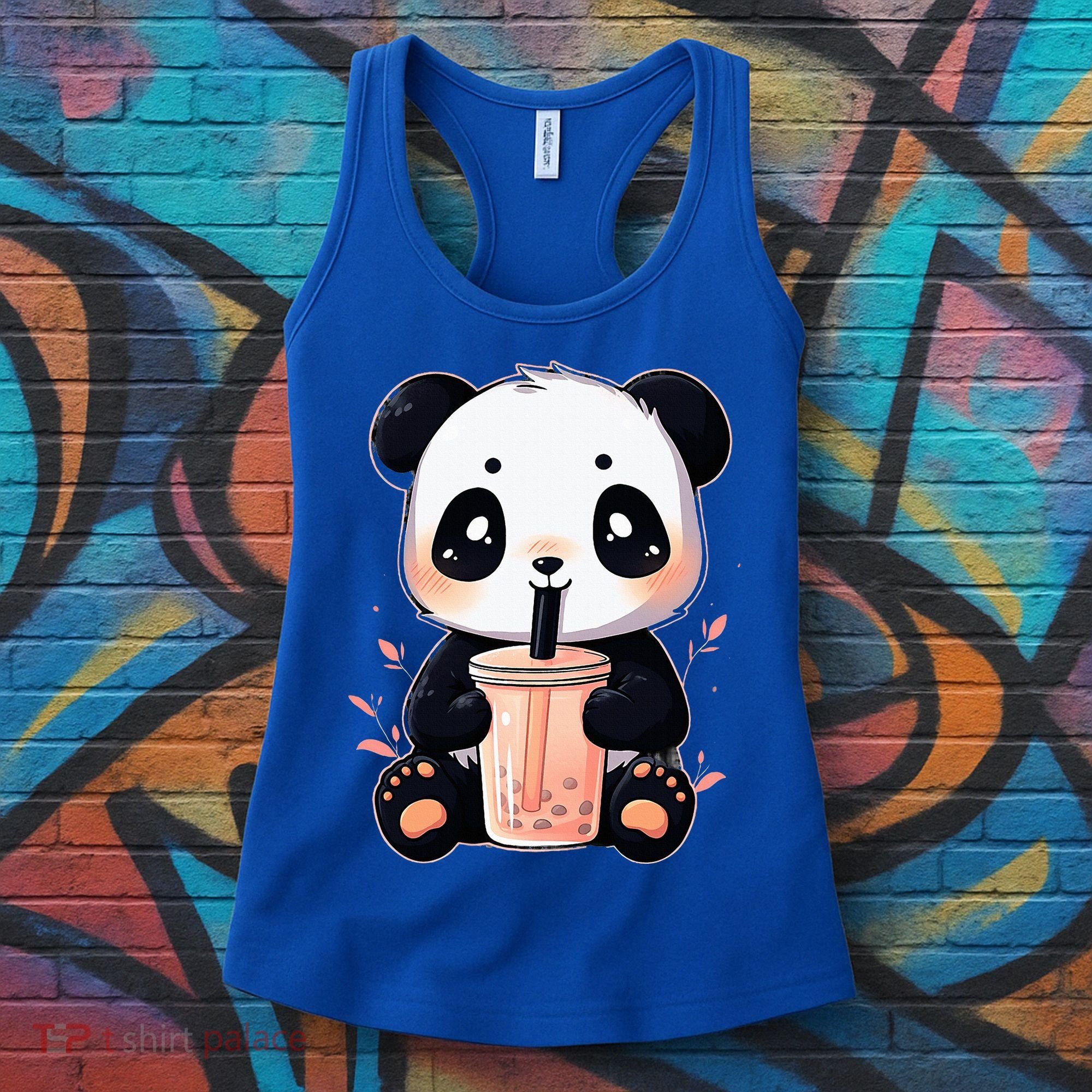 Panda Bear Boba Tea Bubble Tea Anime Kawaii  Women's Tank Top