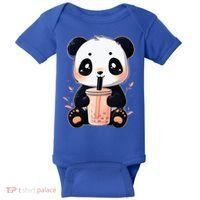 Panda Bear Boba Tea Bubble Tea Anime Kawaii  Baby Bodysuit thumb 0
