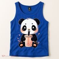 Panda Bear Boba Tea Bubble Tea Anime Kawaii  Tank Top thumb 2