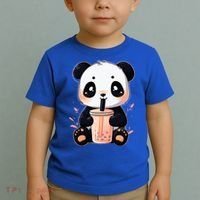 Panda Bear Boba Tea Bubble Tea Anime Kawaii  Toddler T-Shirt thumb 2