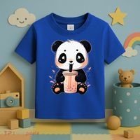 Panda Bear Boba Tea Bubble Tea Anime Kawaii  Toddler T-Shirt thumb 3