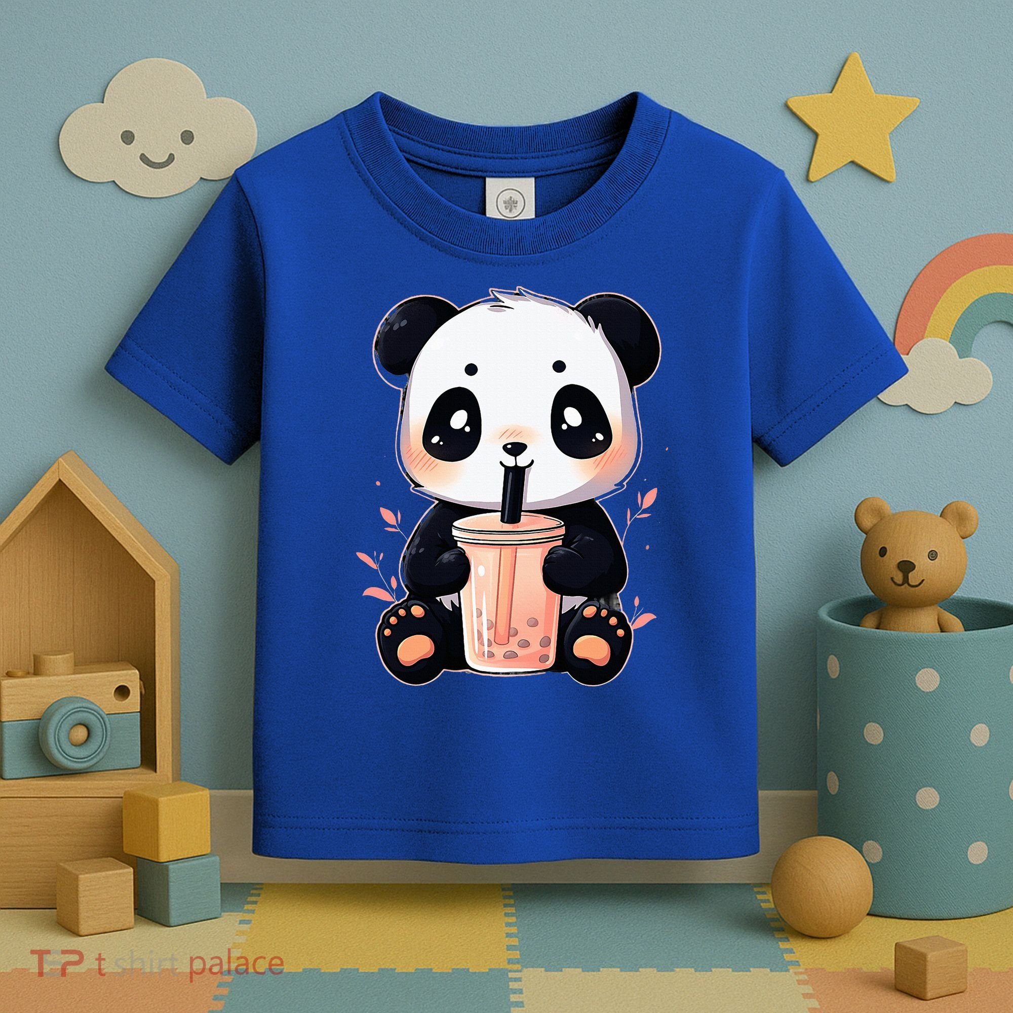 Panda Bear Boba Tea Bubble Tea Anime Kawaii  Toddler T-Shirt