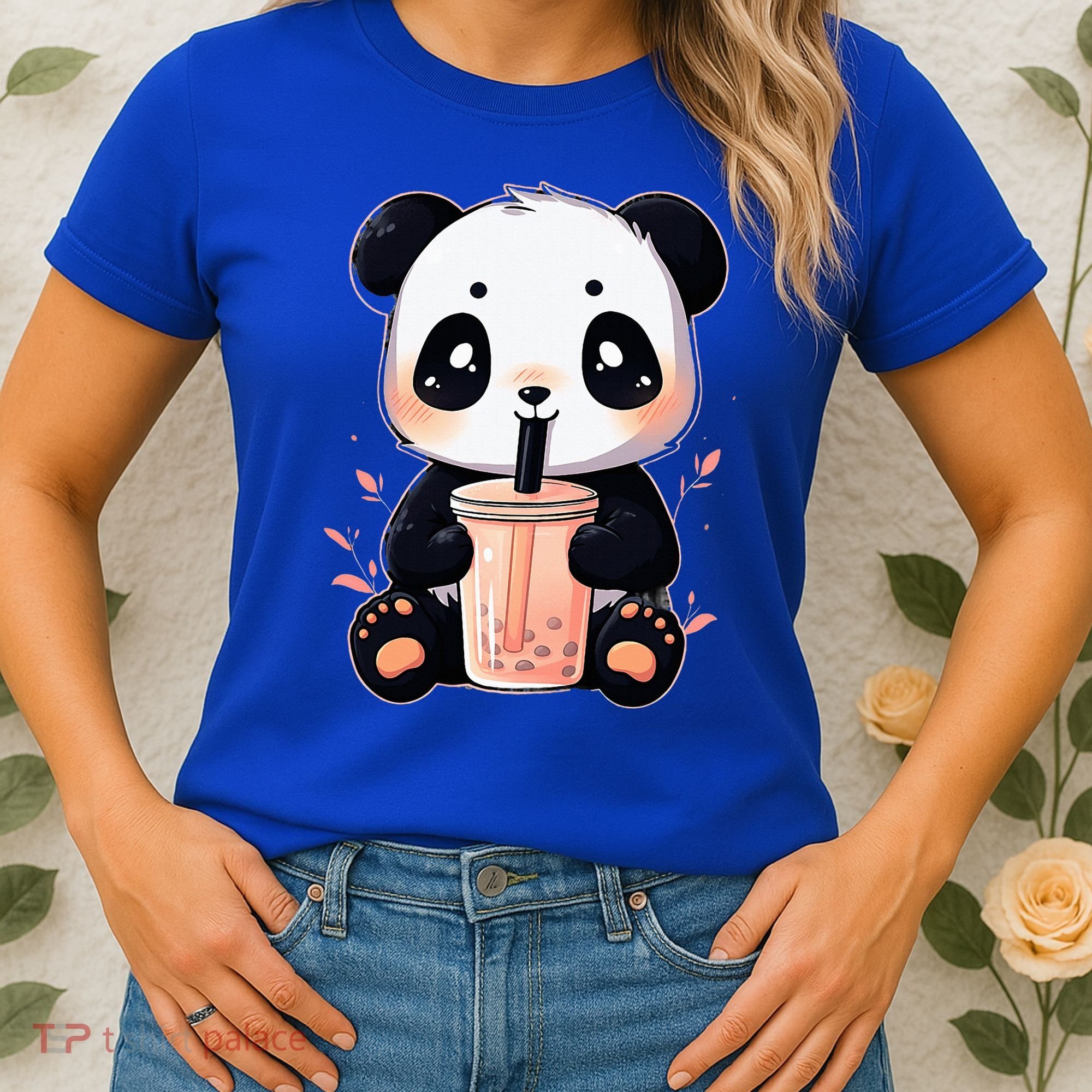 Panda Bear Boba Tea Bubble Tea Anime Kawaii  Women's T-Shirt