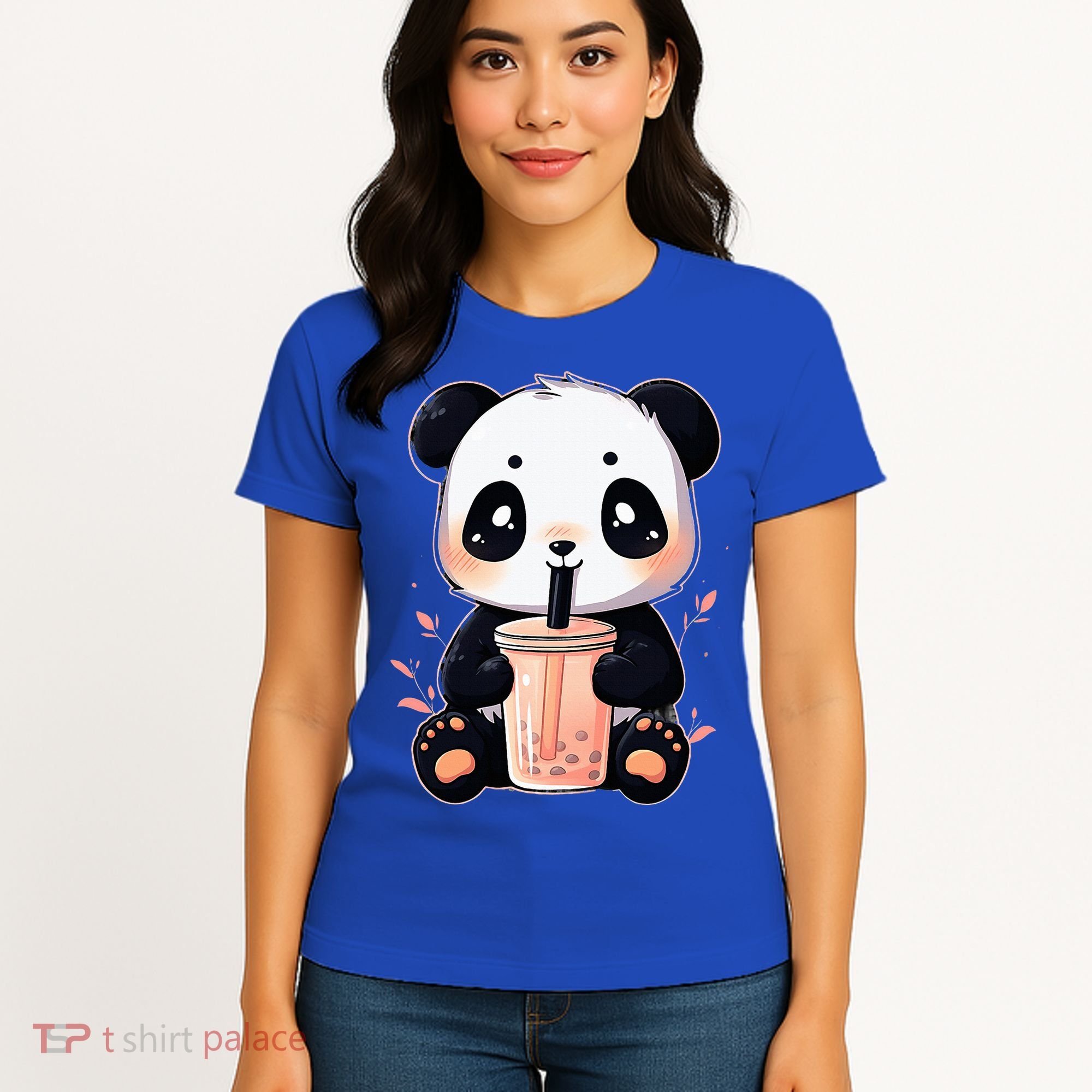 Panda Bear Boba Tea Bubble Tea Anime Kawaii  Women's T-Shirt