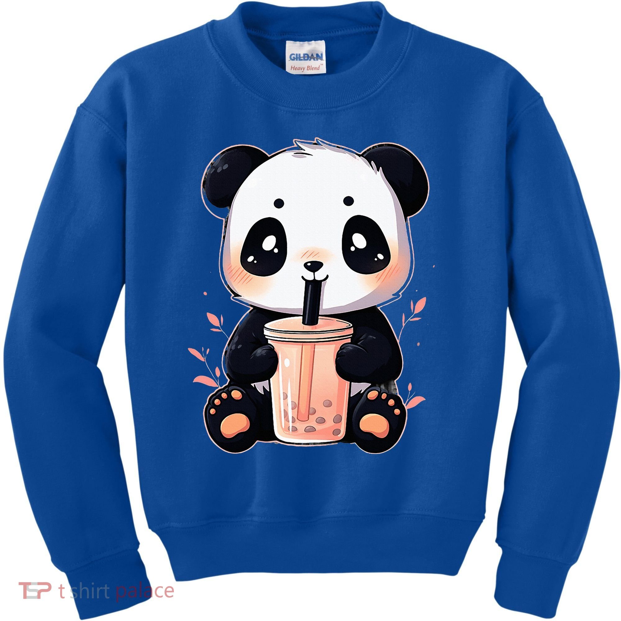 Panda Bear Boba Tea Bubble Tea Anime Kawaii  Kids Sweatshirt