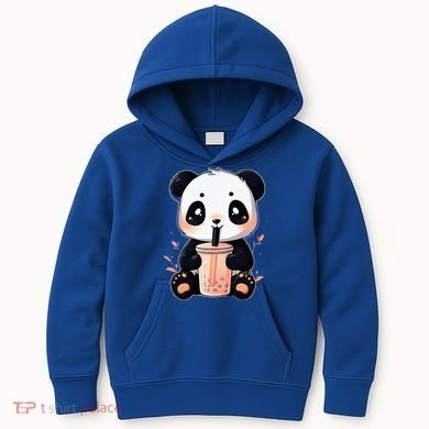 Panda Bear Boba Tea Bubble Tea Anime Kawaii  Kids Hoodie