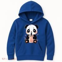 Panda Bear Boba Tea Bubble Tea Anime Kawaii  Kids Hoodie thumb 0