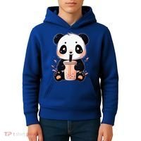 Panda Bear Boba Tea Bubble Tea Anime Kawaii  Kids Hoodie thumb 4