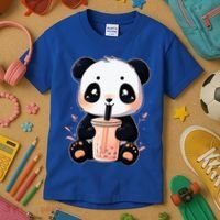Panda Bear Boba Tea Bubble Tea Anime Kawaii  Kids T-Shirt thumb 3