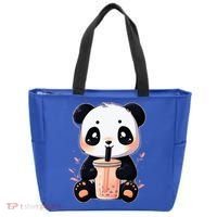 Panda Bear Boba Tea Bubble Tea Anime Kawaii  Tote Bag thumb 0