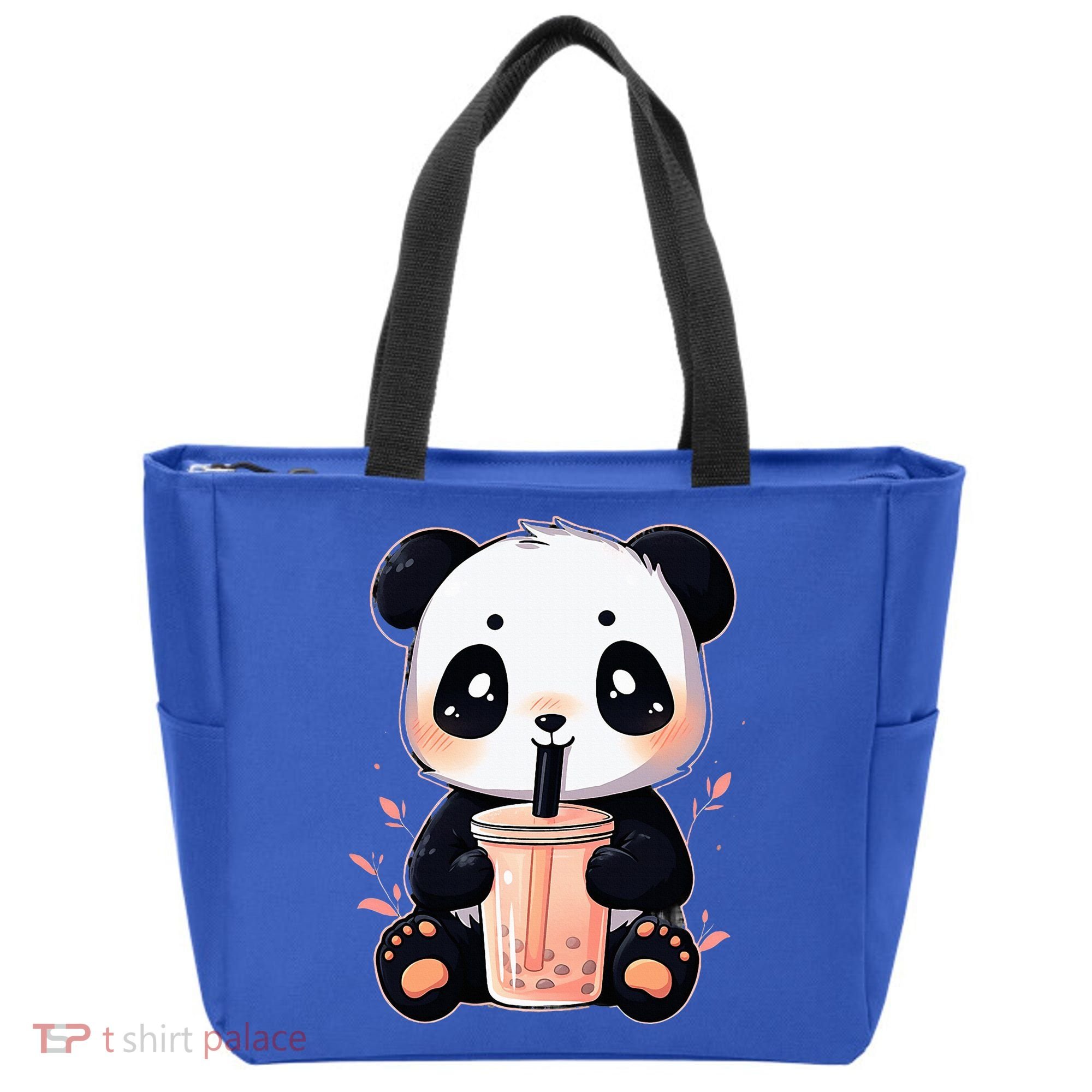 Panda Bear Boba Tea Bubble Tea Anime Kawaii  Tote Bag