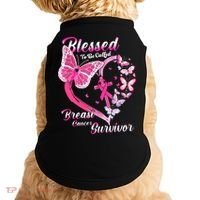 Pink Butterfly Blessed To Be Called Breast Cancer Survivor Doggie Tank thumb 0