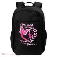 Pink Butterfly Blessed To Be Called Breast Cancer Survivor Backpack thumb 0