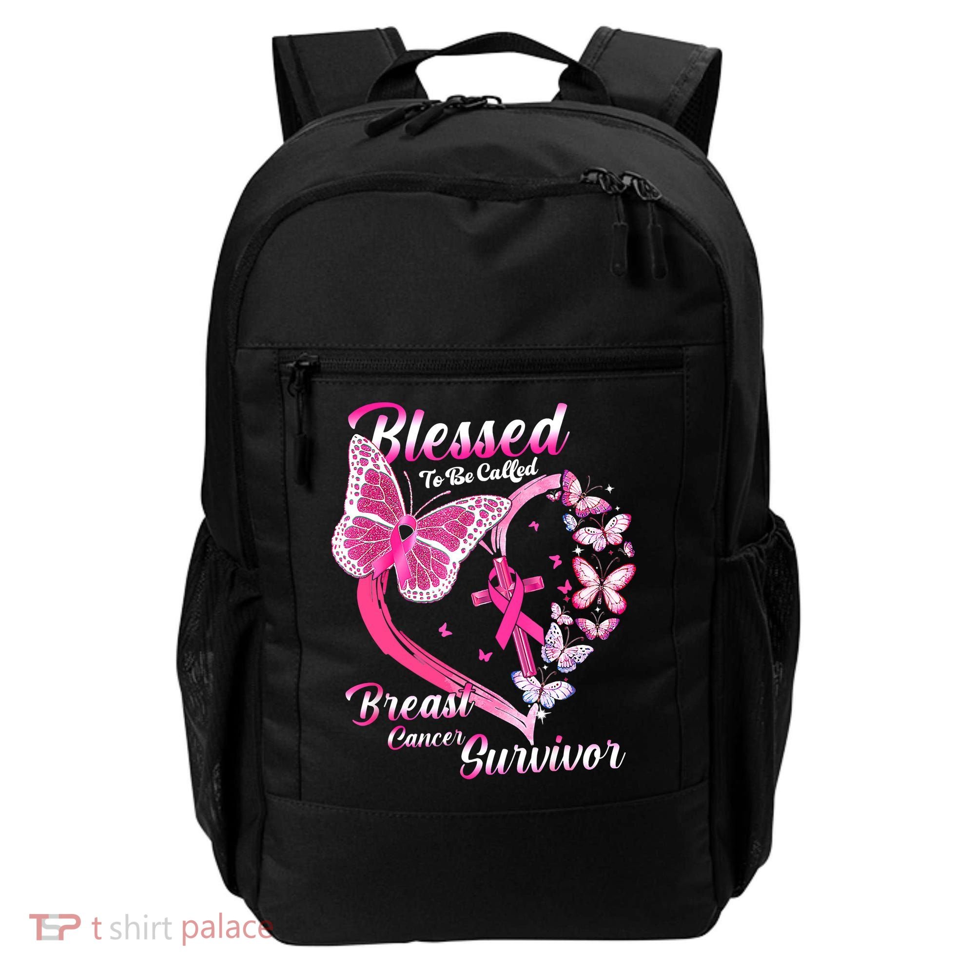 Pink Butterfly Blessed To Be Called Breast Cancer Survivor Backpack