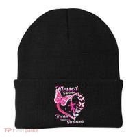 Pink Butterfly Blessed To Be Called Breast Cancer Survivor Beanie thumb 0