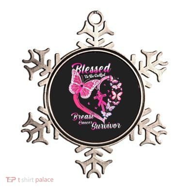 Pink Butterfly Blessed To Be Called Breast Cancer Survivor Ornament