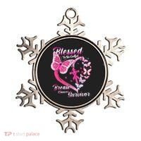 Pink Butterfly Blessed To Be Called Breast Cancer Survivor Ornament thumb 0
