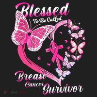 Pink Butterfly Blessed To Be Called Breast Cancer Survivor Hat thumb 2