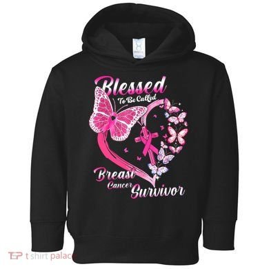 Pink Butterfly Blessed To Be Called Breast Cancer Survivor Toddler Hoodie