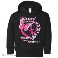 Pink Butterfly Blessed To Be Called Breast Cancer Survivor Toddler Hoodie thumb 0