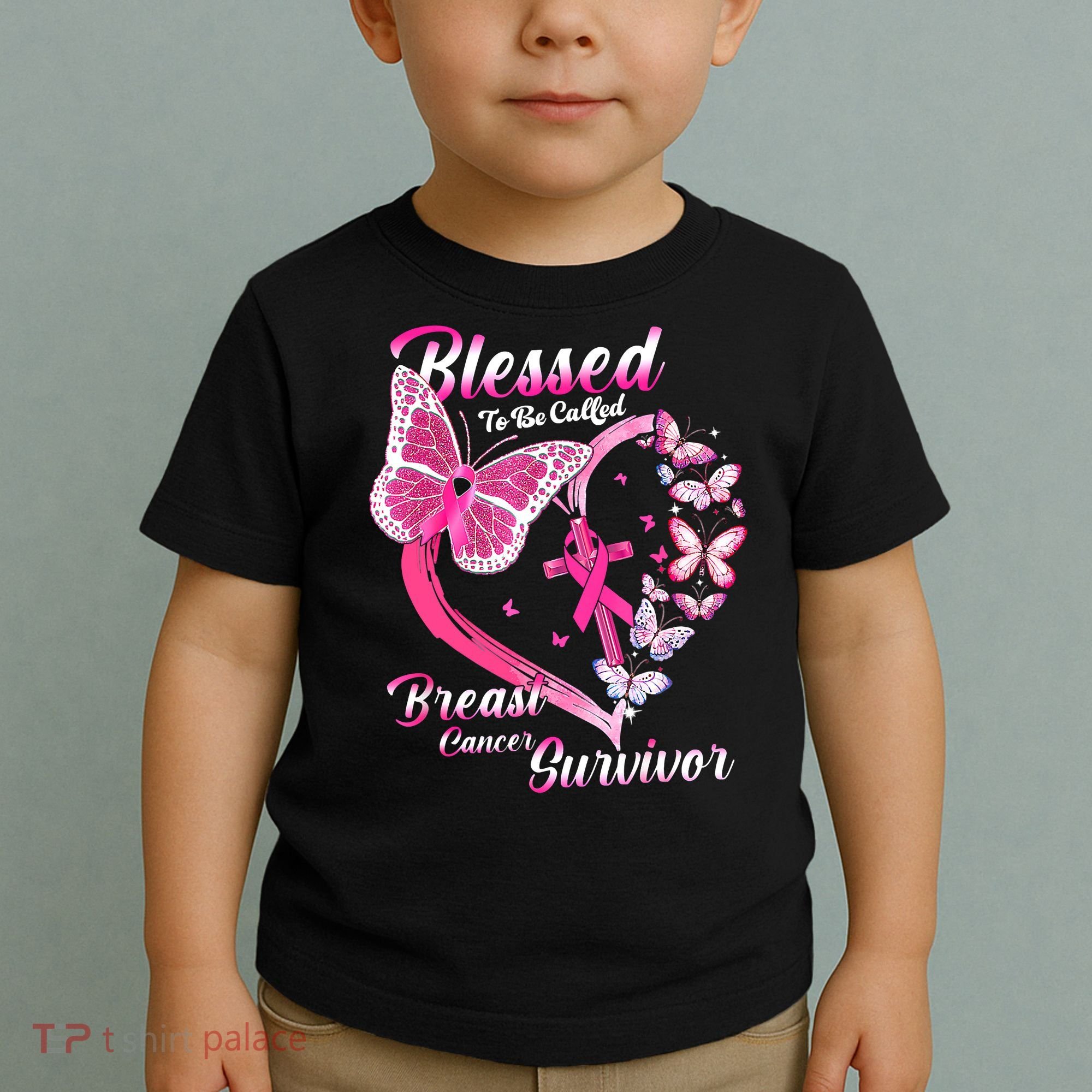 Pink Butterfly Blessed To Be Called Breast Cancer Survivor Toddler T-Shirt