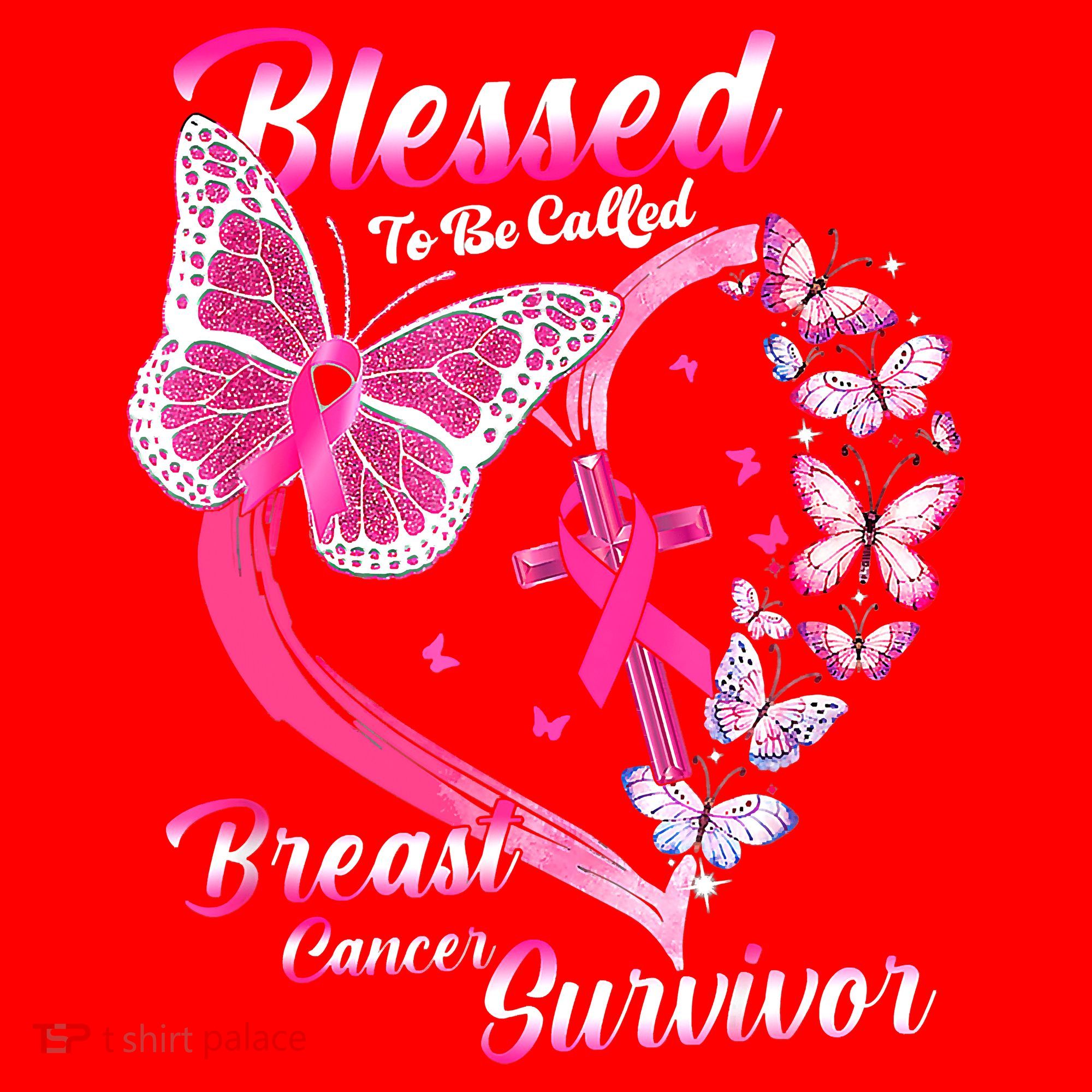 Pink Butterfly Blessed To Be Called Breast Cancer Survivor Santa Hat