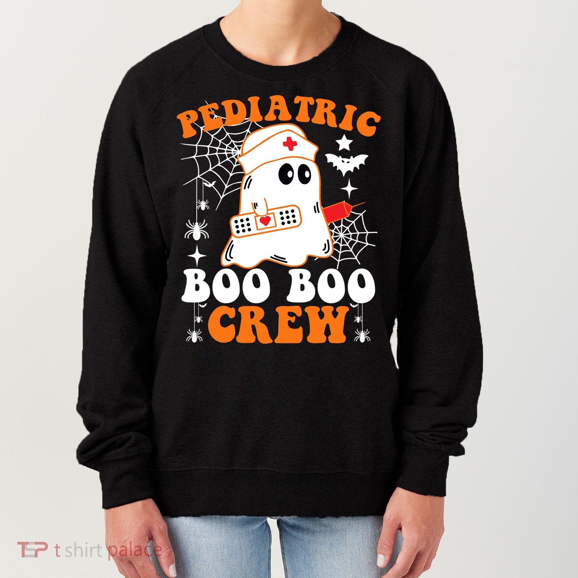 Pediatric Boo Boo Crew Great Gift Funny Nurse Ghost Halloween Gift Women's Sweatshirt