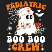 Pediatric Boo Boo Crew Great Gift Funny Nurse Ghost Halloween Gift Beanie thumb 2