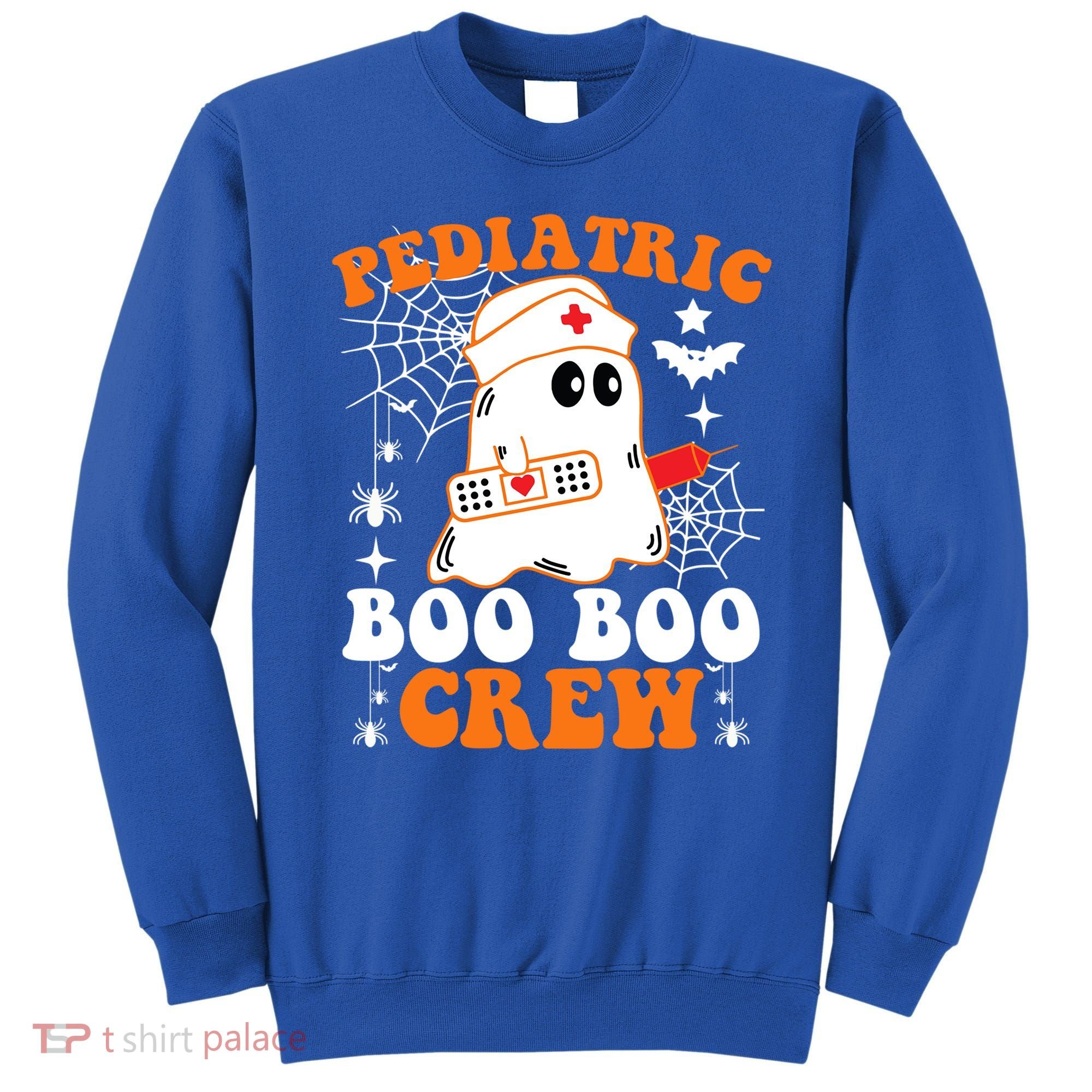 Pediatric Boo Boo Crew Great Gift Funny Nurse Ghost Halloween Gift Sweatshirt